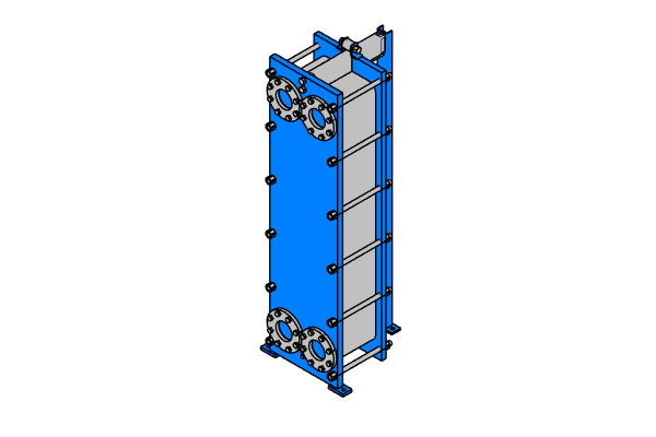 Пластинчатый теплообменник эскиз