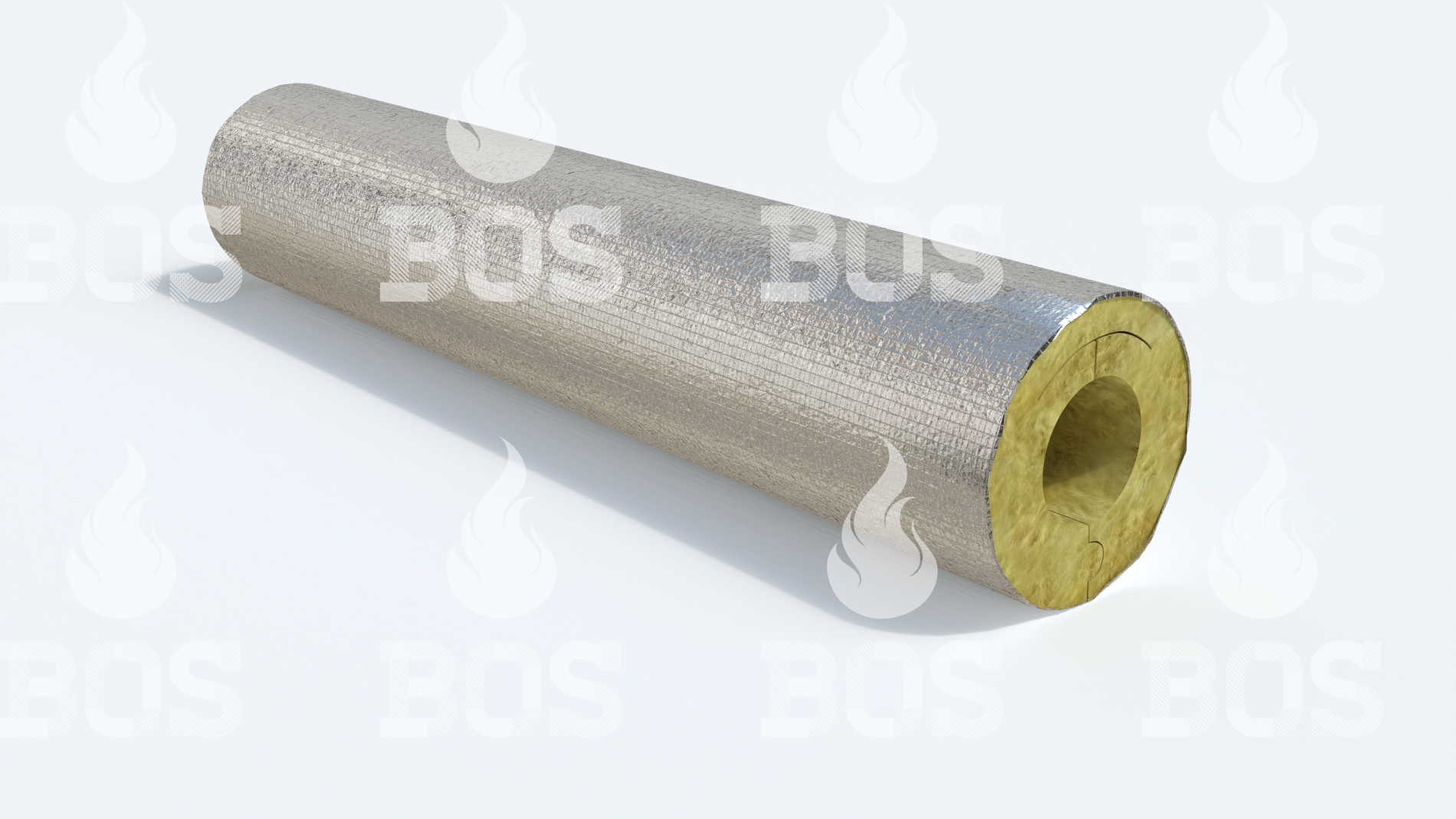 Изоляционные трубки фольгированные bos-Pipe 32-40. Bos-Pipe НФ 100-1000.28.20. Bos Pipe δ=50 мм. Цилиндр теплоизоляционный вырезной.